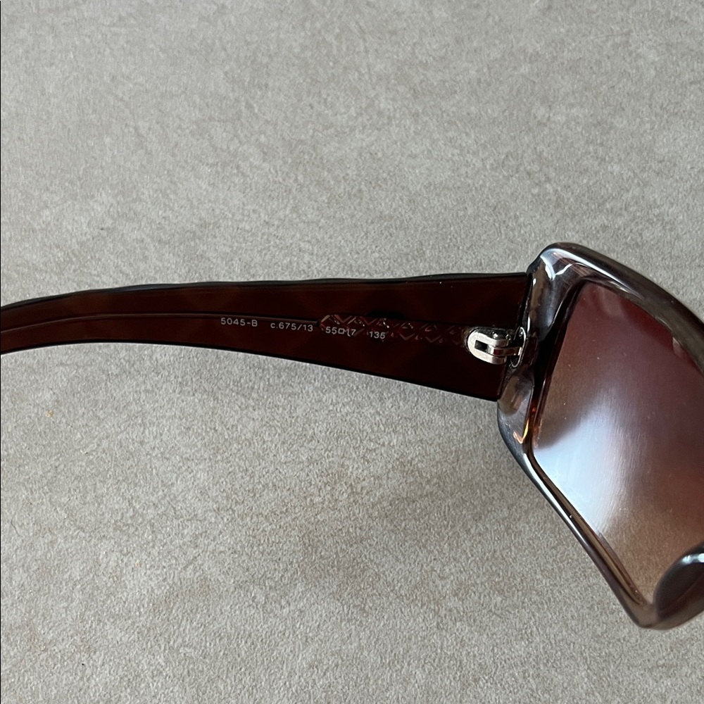 Vintage CHANEL Dark Brown Geometric Prescription Sunglasses. π - Picture 4 of 6